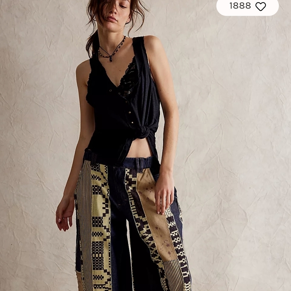 We The Free Ever After Pieced Barrel Jeans